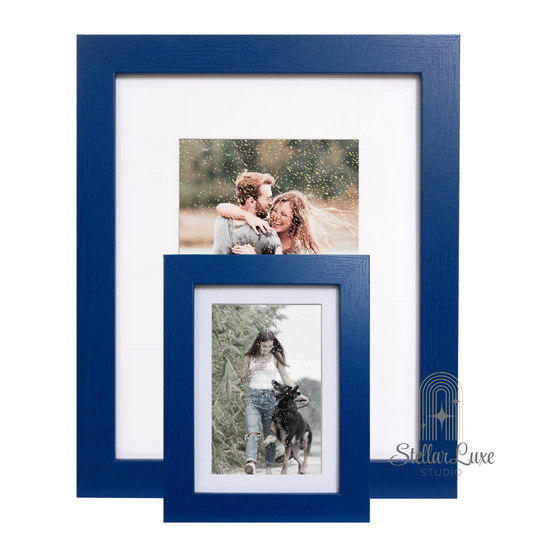 Blue Matted Frame